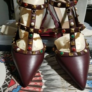 Valentino Garavani Rockstub Leather 100mm Pump